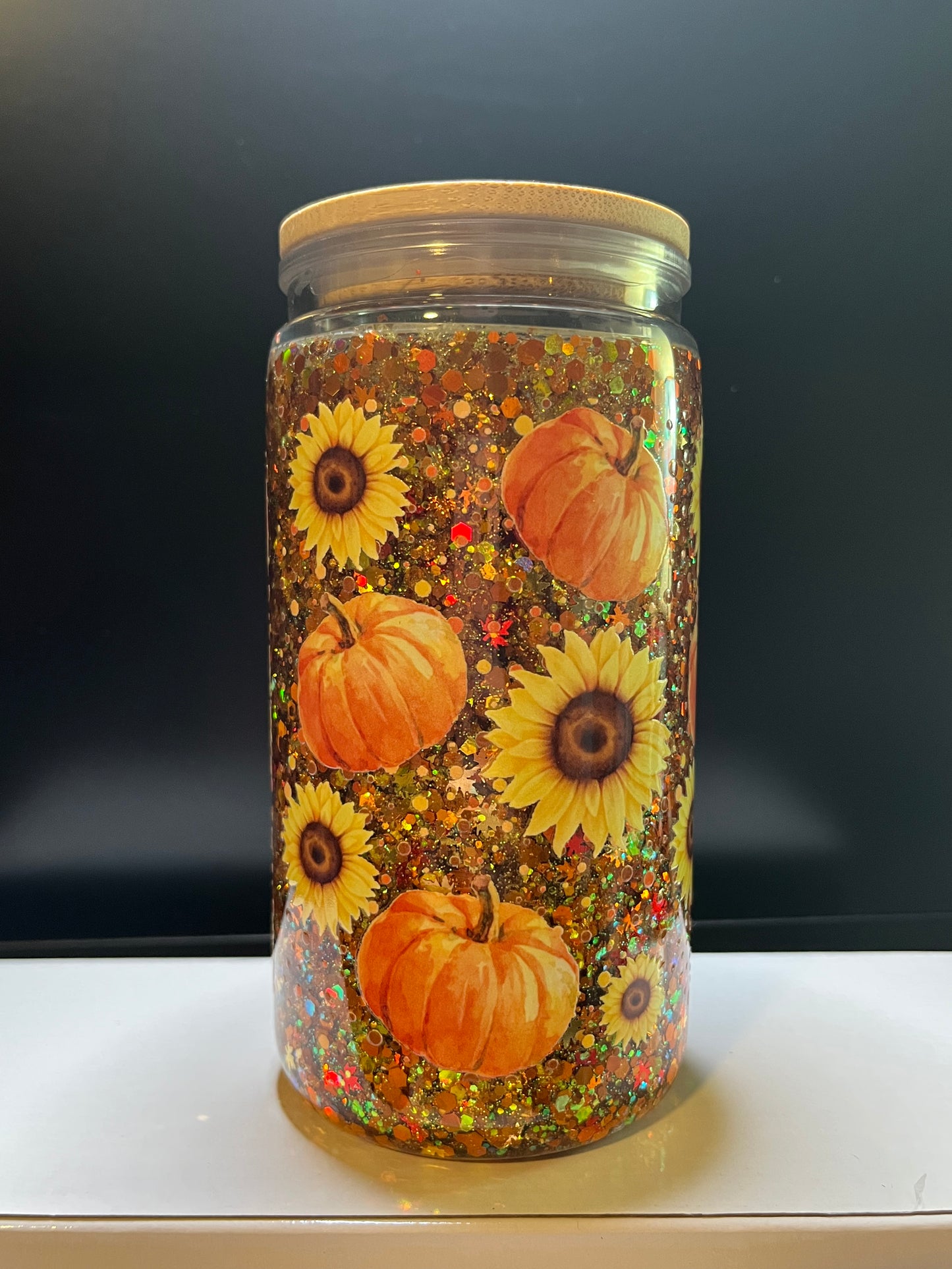 Pumpkins & Flowers (16oz Acrylic)