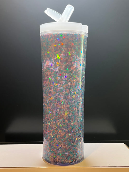 Pastel Glitter (20oz Acrylic Flip-Top Water Bottle)